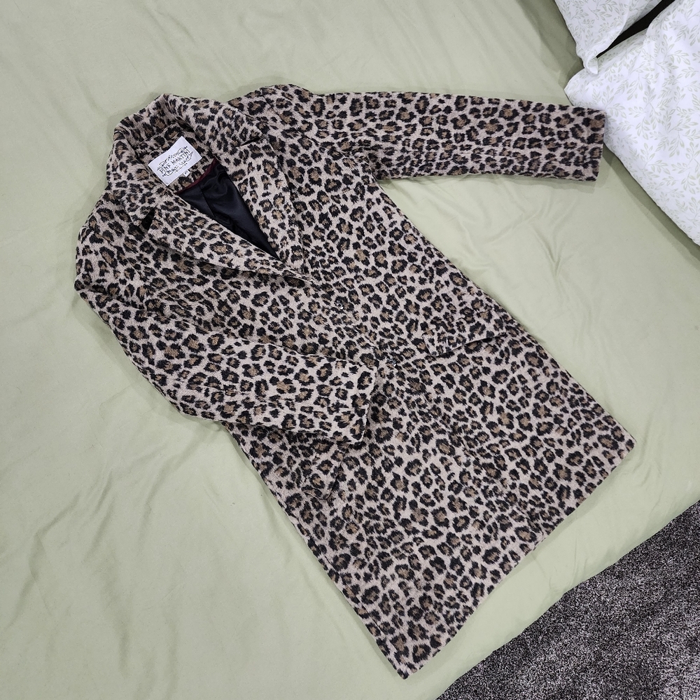 Pink Martini leapard print dress coat/blazer